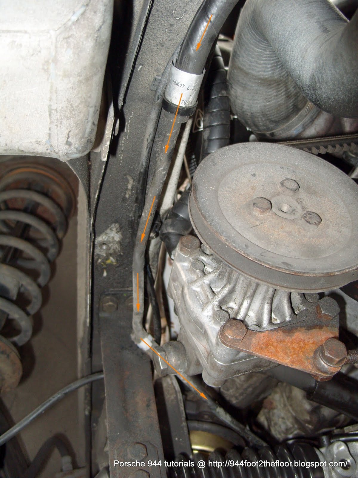 944 Foot To The Floor: Power Steering Location on a Porsche 944